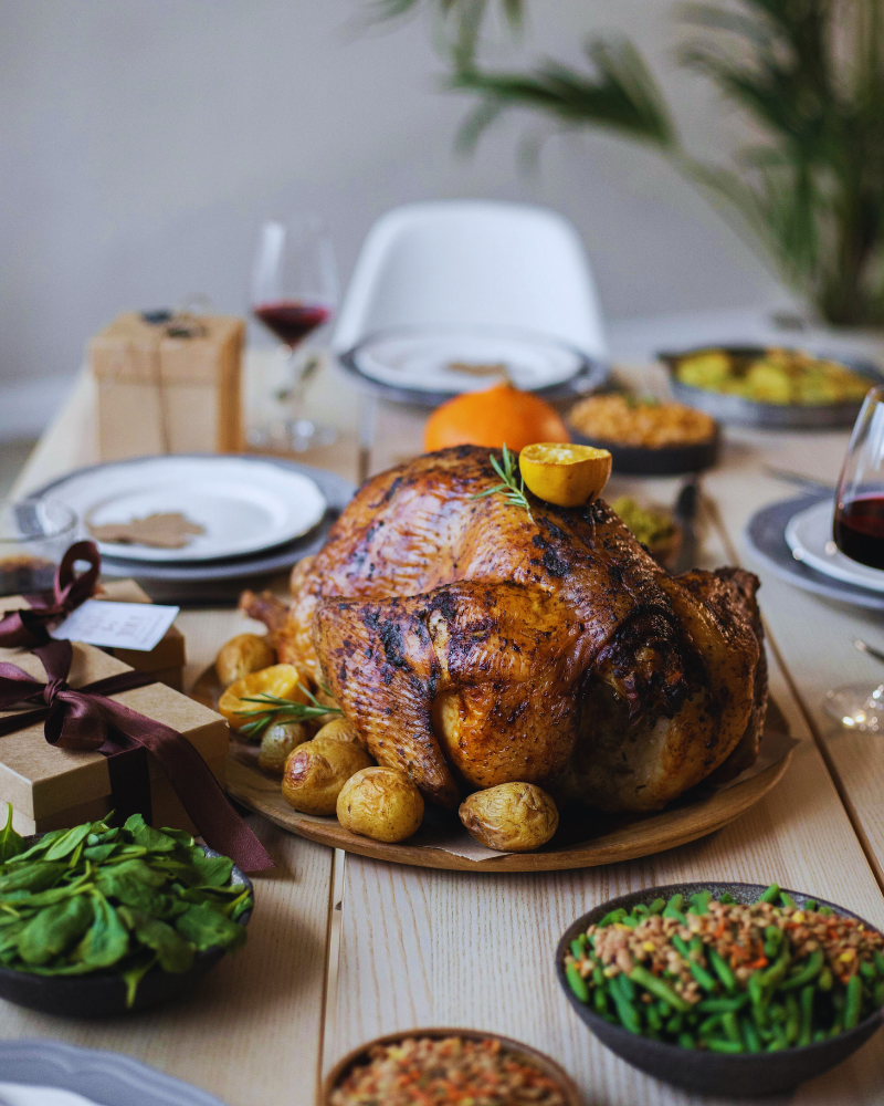 Thanksgiving Table with Turkey