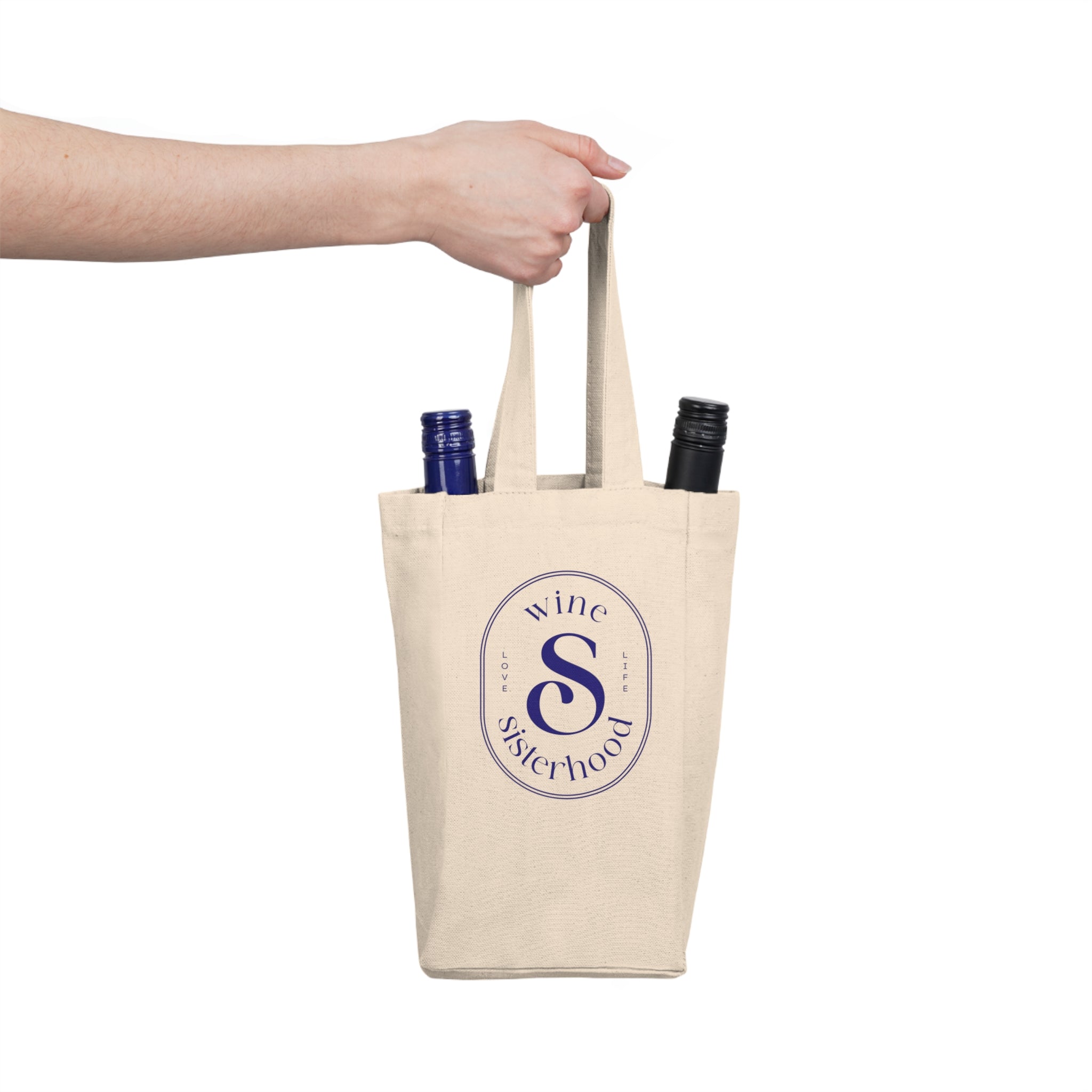 Wine Sisterhood Oval Double Wine Tote