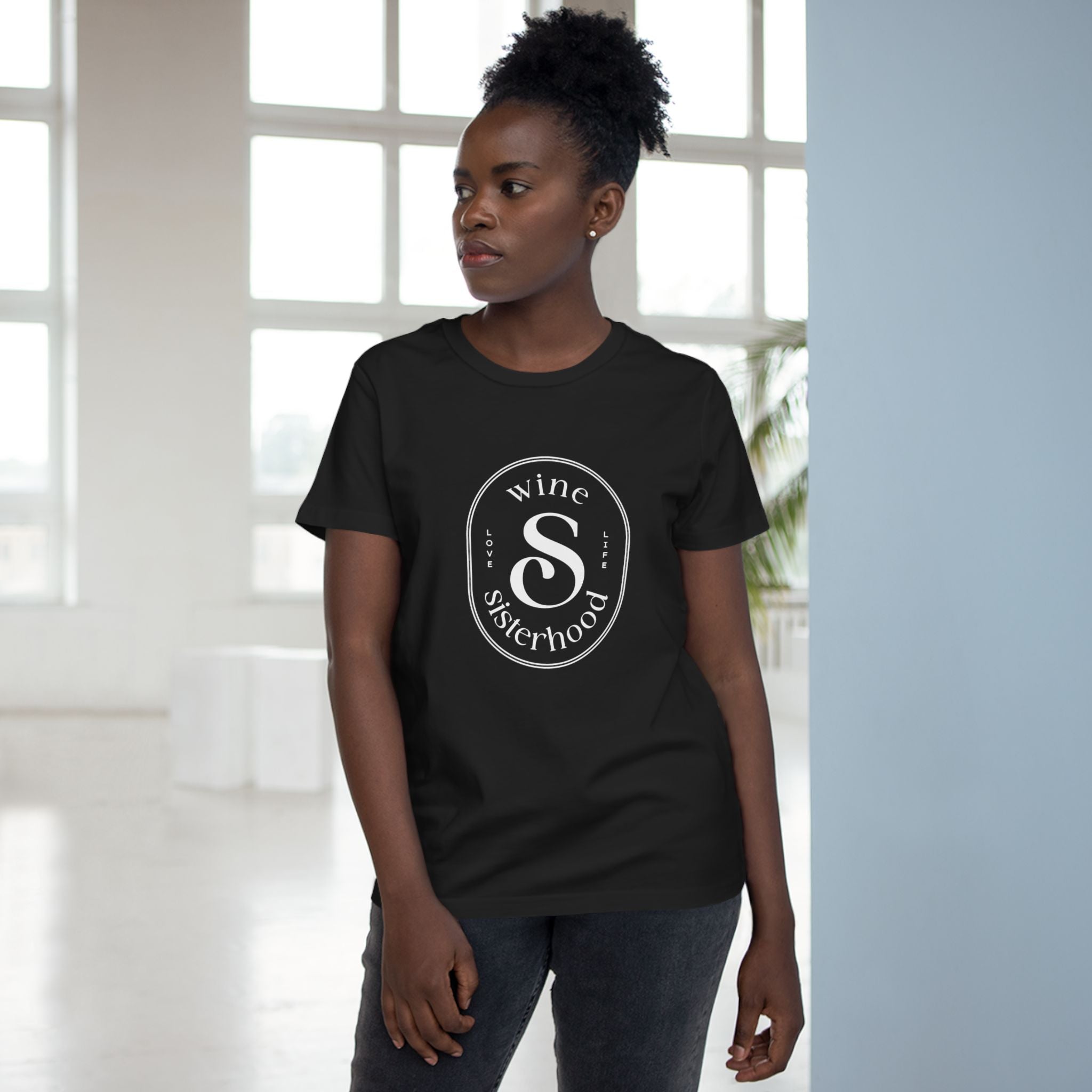 Wine Sisterhood Oval Cotton T-Shirt