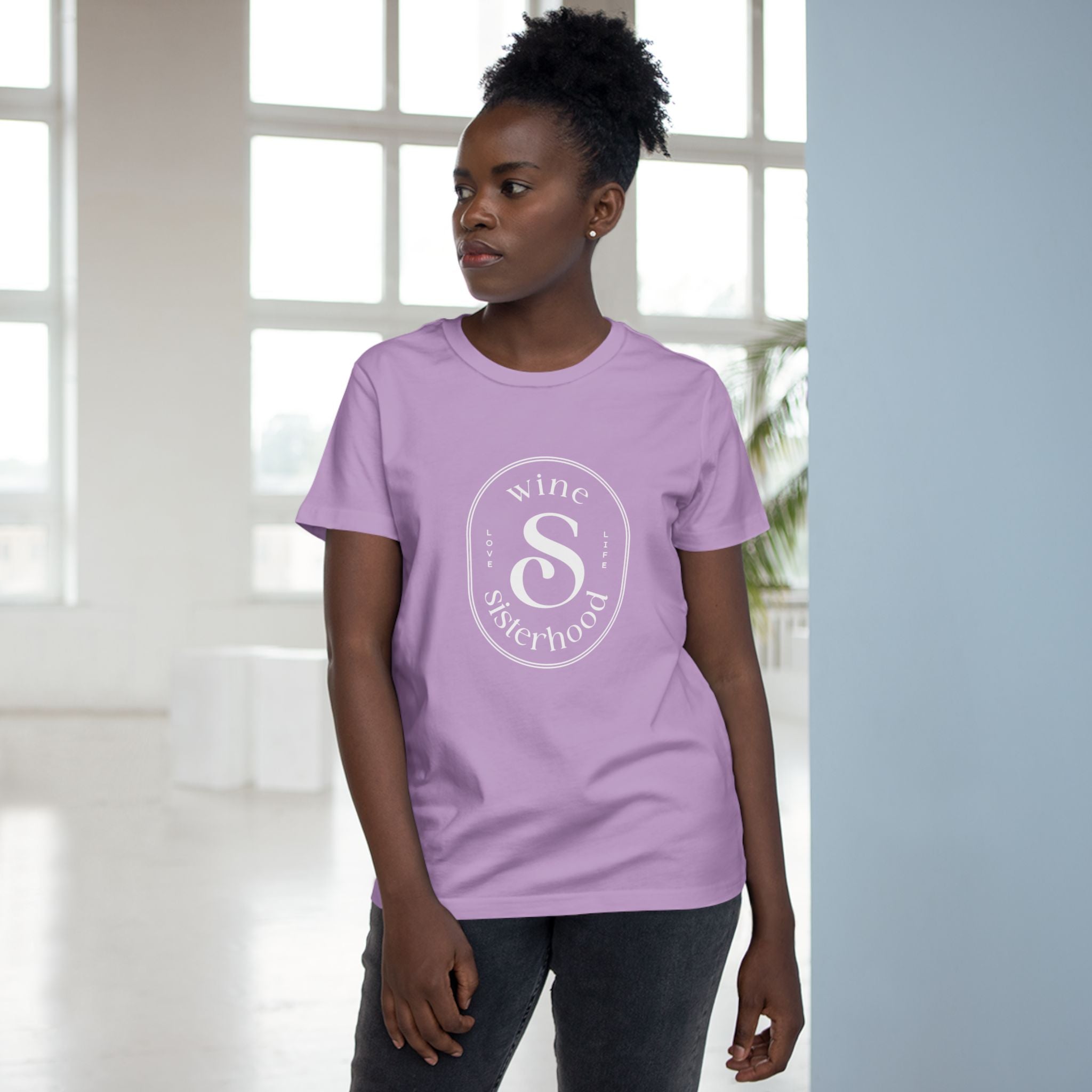 Wine Sisterhood Oval Cotton T-Shirt