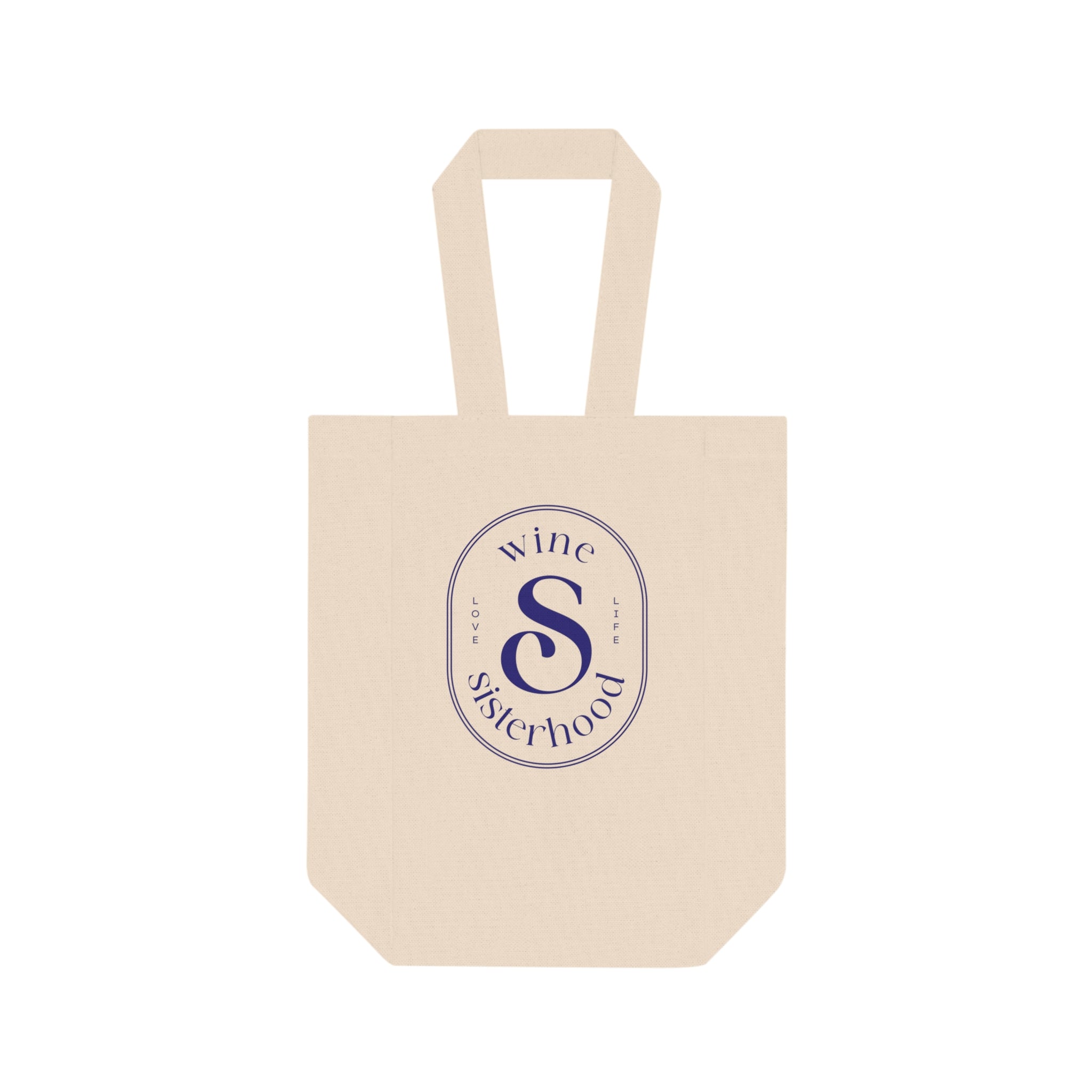 Wine Sisterhood Oval Double Wine Tote